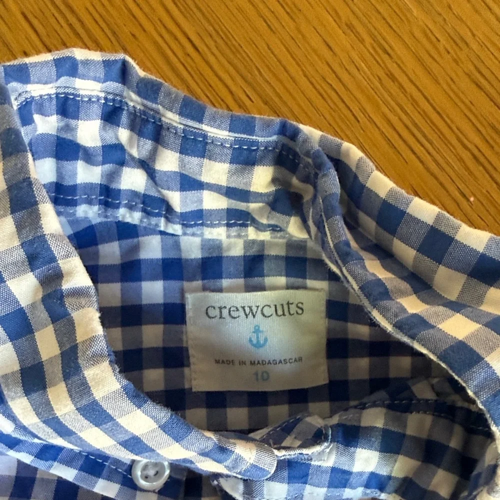 J.Crew CrewCuts sz10- Gingham Sh